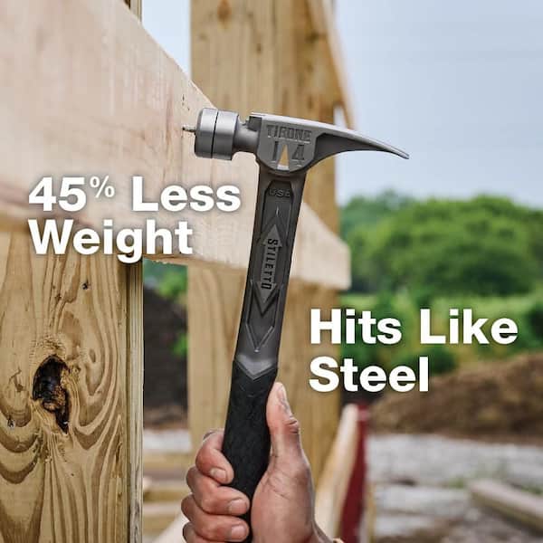 14 oz. TiBone Milled Face with Curved Handle with Pink Replacement Grip 2 Piece