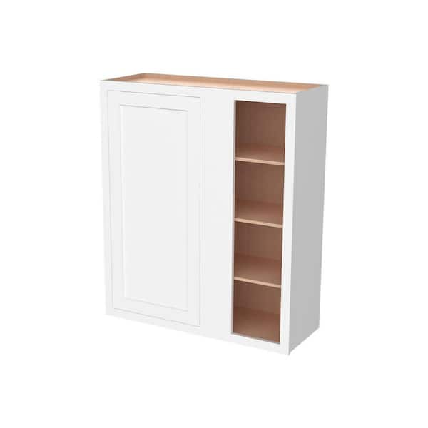 36 in. W x 13.5 in. D x 42 in. H RTA Standard Blind Corner Wall Kitchen Cabinet in Beige Full Overlay Design