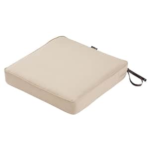Montlake Antique Beige 17 in. W x 17 in. D x 3 in. Thick Square Outdoor Seat Cushion
