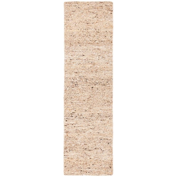 Natura 2 ft. x 5 ft. Beige Gradient Solid Color Runner Rug