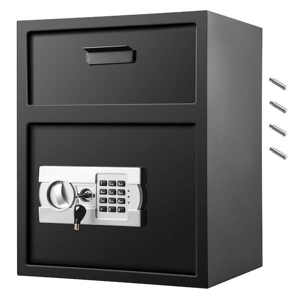 Digital Depository Safe Carbon Steel Electronic Code Lock Depository Safe with Deposit Slot, 17.7 in. H Black Backpack