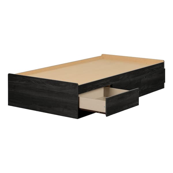 South Shore Step One Essential Gray Oak 40.5 in. Bed