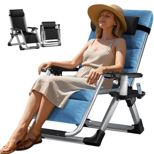 BOZTIY Zero Gravity Chair Steel Outdoor Lounge Chair Folding