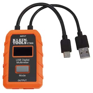 USB Digital Meter with USB-A and USB-C