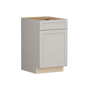 Shaker Full Overlay 21 in. W. x 24 in. D x 34.5 in. H Plywood Assembled Base Kitchen Cabinet in Stone Gray