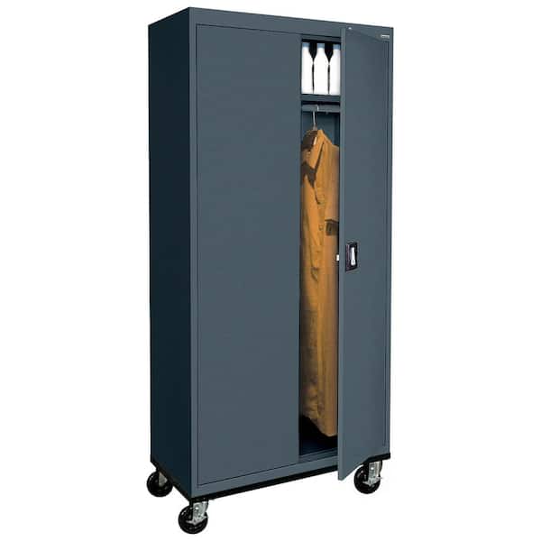 Sandusky Transport Wardrobe Series (36 in. W x 78 in. H x 24 in. D) Freestanding Cabinet in Charcoal