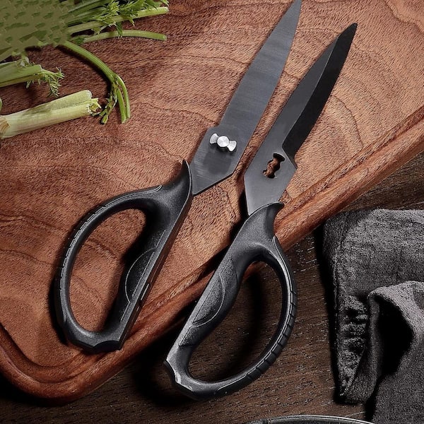 Numhew Black Titanium Plated Heavy Duty Japanese Kitchen Scissors