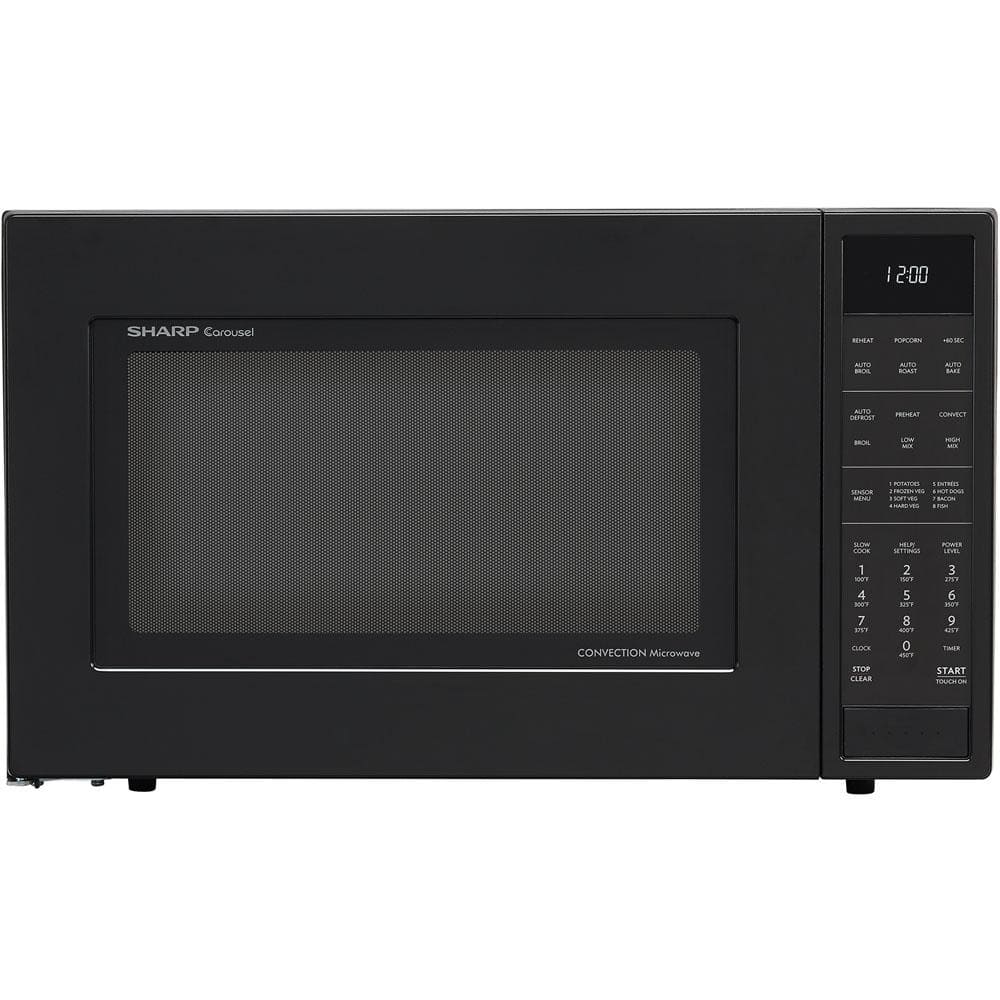 Sharp 1.5 cu. ft. Countertop Convection Microwave in Black, Built-In Capable with Sensor Cooking