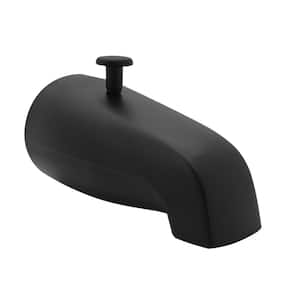 5-1/4 in. Rear Diverter Tub Spout with Rear Connection in Matte Black