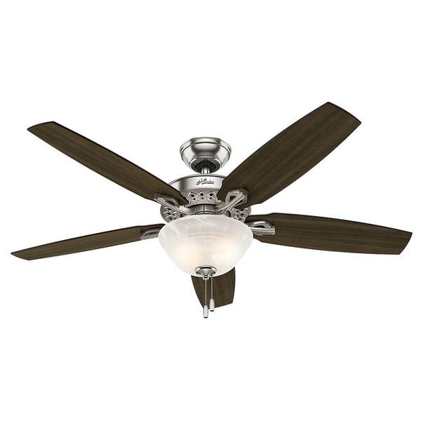 Hunter Heathrow 52 in. Indoor Brushed Nickel Ceiling Fan with Light Kit