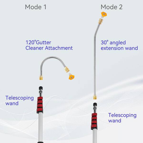 Justincity 20 ft. Aluminum Telescopic High Power Pressure Washer
