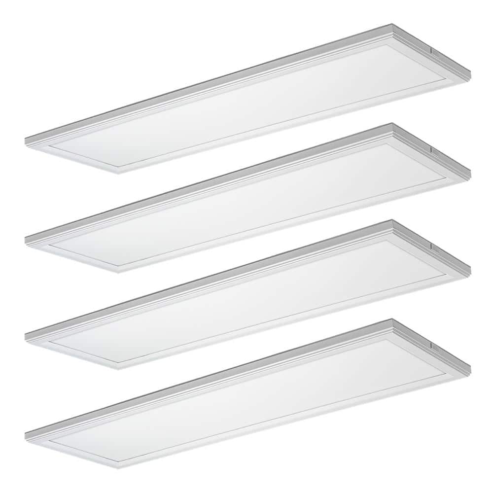 48 in. x 15 in. Slim White Adjustable CCT Linear LED Flush Mount with Night