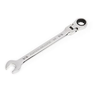 9/16 in. SAE 90-Tooth Flex Head Combination Ratcheting Wrench