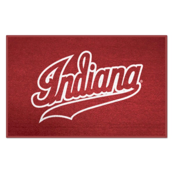 FANMATS Indiana Red 19 in. x 30 in. Slogan Starter Rug