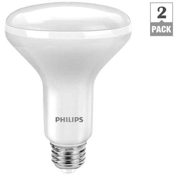 Philips 65W Equivalent Daylight BR30 LED Light Bulb (2-Pack)