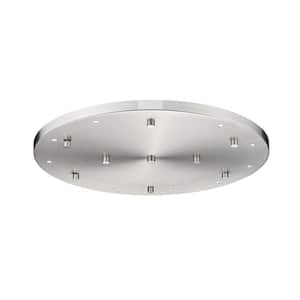 Multi Point Canopy 24 in. 11-Light Brushed Nickel Round Ceiling Plate