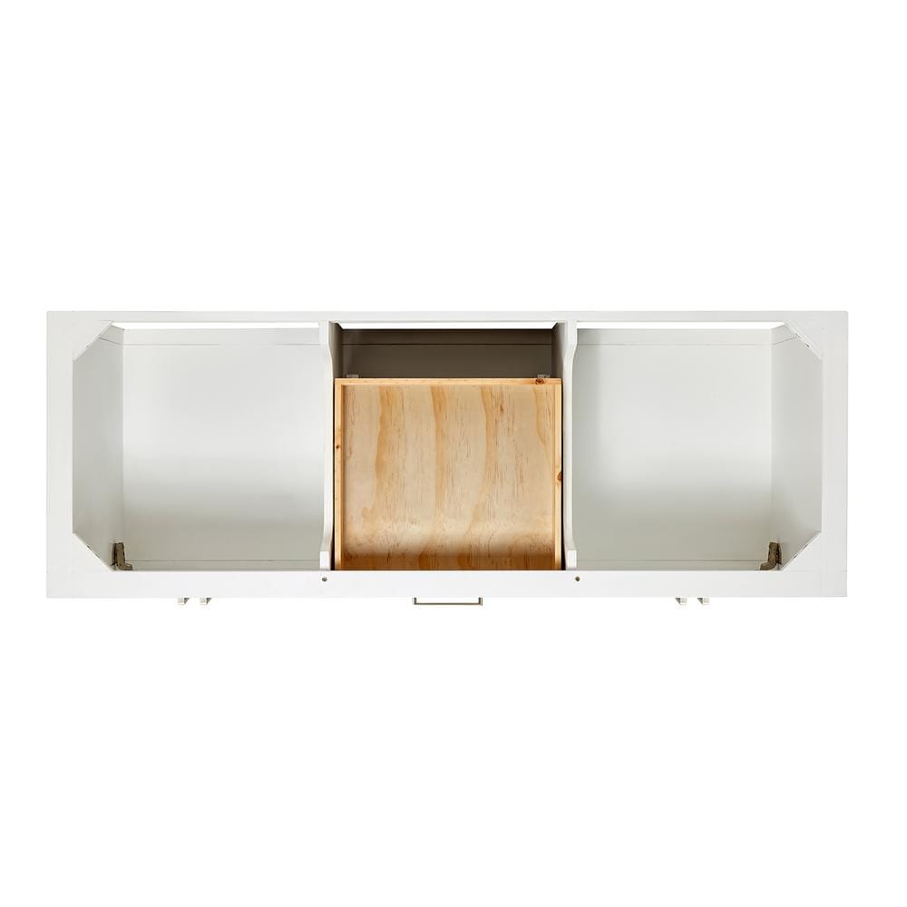 Magnolia 60" White Double Sink Freestanding Vanity with Quartz Top