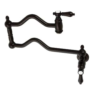 Heirloom Wall Mount Pot Filler Faucets in Oil Rubbed Bronze