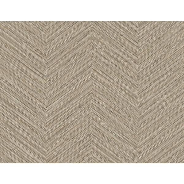 A-Street Prints Apex Light Brown Weave Vinyl Non-Pasted Textured Repositionable Wallpaper