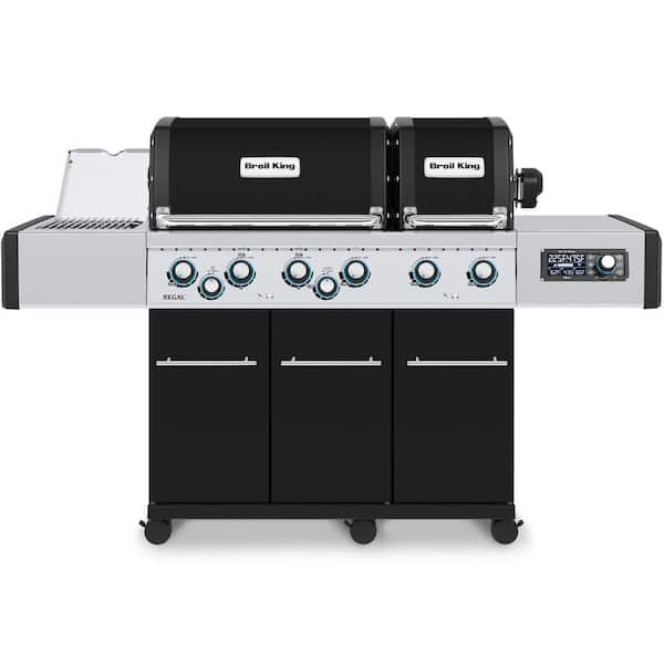 Regal Q 690 Pro IR 6-Burner Propane Gas Grill in Stainless Steel with Side Burner and Rear Rotisserie Burner