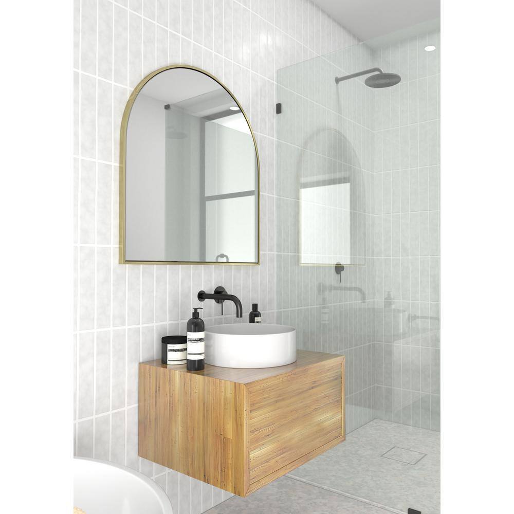 Elegant Full-Length Rectangular Bronze Wood Mirror 32"x30"