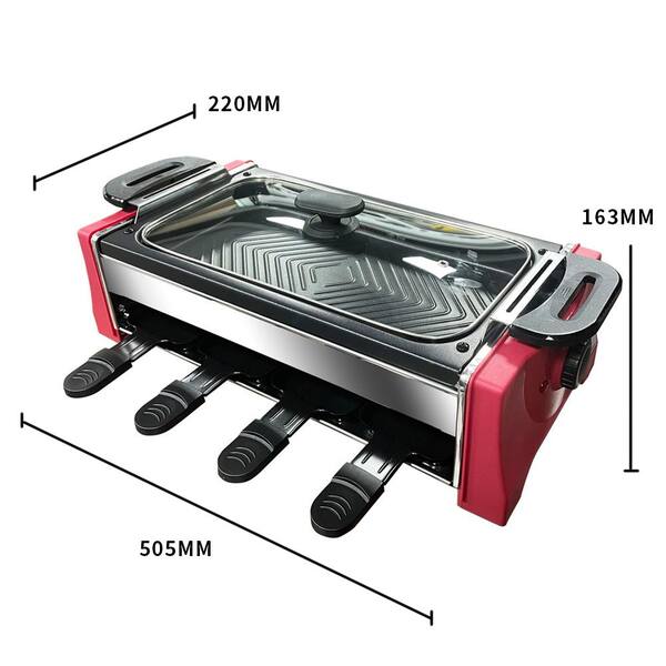 オーガニック・テクノロジー Siavonce 170 sq. in. Black 1300-Watt Raclette Grill with Non