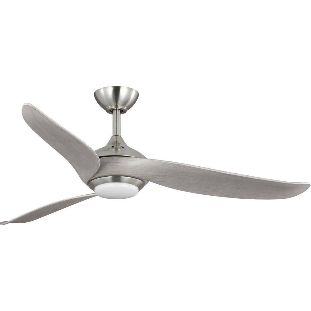 Conte 52" Brushed Nickel Ceiling Fan with LED Light and Remote