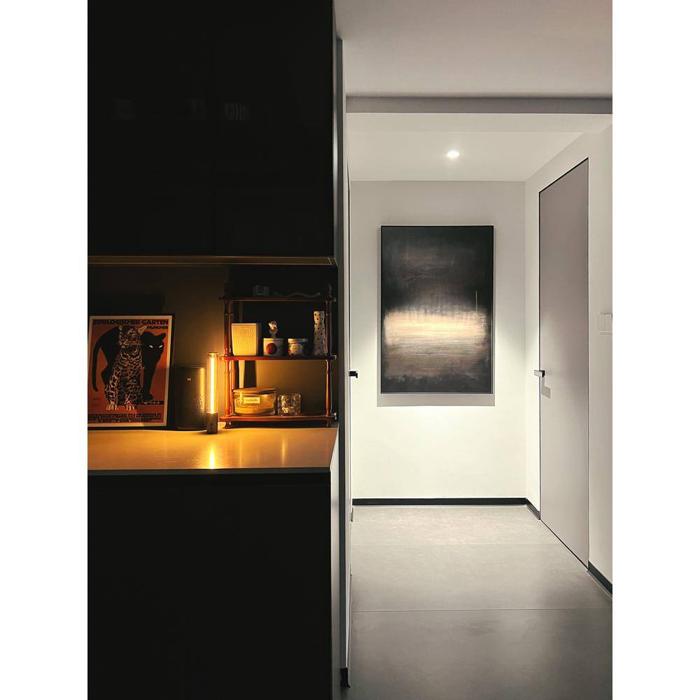 Gray Cylinder Battery Operated Dimmable LED Wall Sconce
