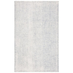 Abstract Ivory/Blue 5 ft. x 8 ft. Geometric Gradient Area Rug