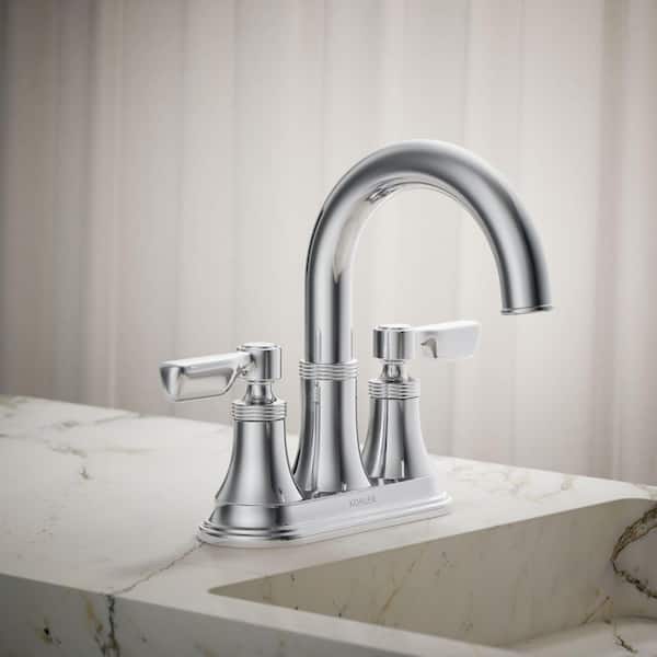 KOHLER Paces 4 in. Centerset Double Handle Bathroom Faucet in