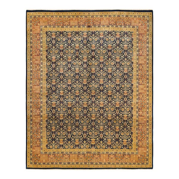 Mogul Blue 9 ft. x 12 ft. Oriental Wool Indoor Area Rug