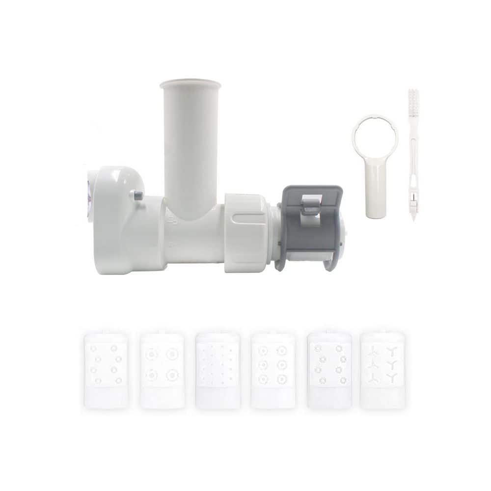 White 6-in-1 Pasta Maker Attachment with 6 Shapes, Cleaning Brush, and Easy Installation for Stand Mixers price history on PriceWatchPro