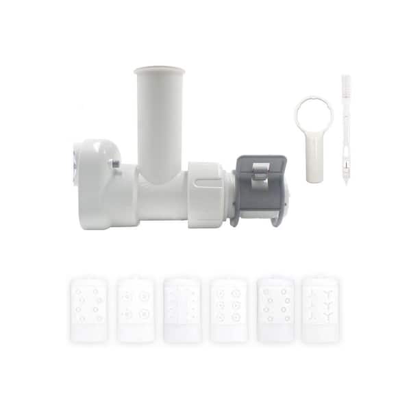 White 6-in-1 Pasta Maker Attachment with 6 Shapes, Cleaning Brush, and Easy Installation for Stand Mixers