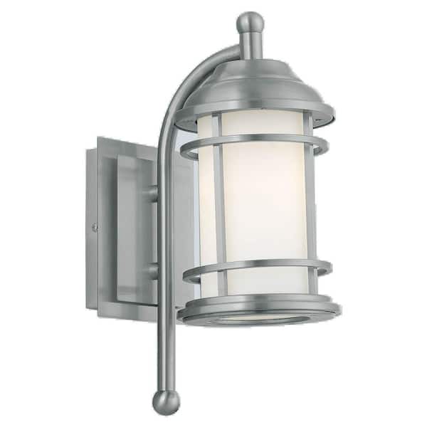 Eglo Portici 1-Light Stainless Steel Outdoor Wall Lantern Sconce