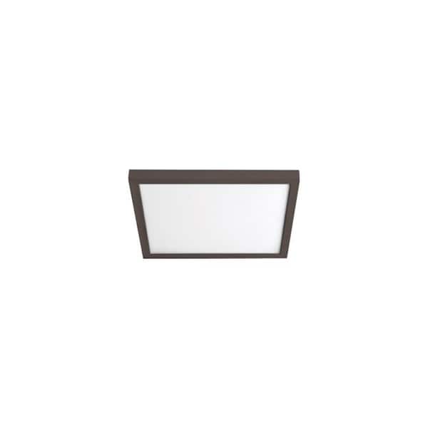 WAC LIMITED Square 7 in. 1-Light Bronze LED Flush Mount 3000K