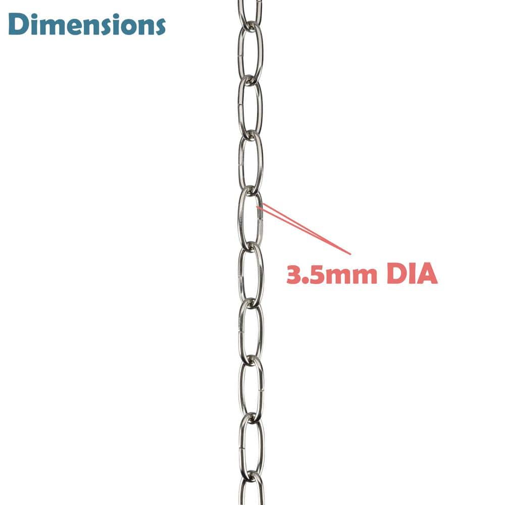 Heavy Duty Satin Nickel Chain for Outdoor Pendant Lighting