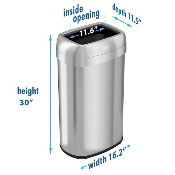 5.3 Gallon / 20 Liter Dual Compartment Open Top Trash Can & Recycle Bi –  iTouchless Housewares and Products Inc.