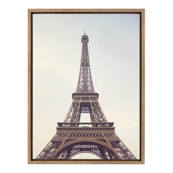 Kate and Laurel Sylvie The Eiffel Tower by Caroline Mint Framed Canvas City Art Print 18 in. x 24 in.