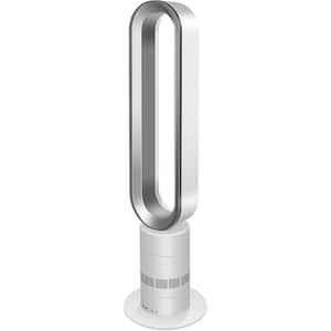 38 in. 10-Speeds Tower Fan in Silver with Remote Control