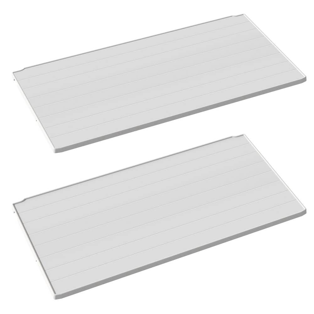 44 in. W x 22 in. D x 0.67 in. H White Resin Shed Shelving for 4 ft. W x 2.1 ft. D Resin Vertical Storage Plastic Shed price history on PriceWatchPro