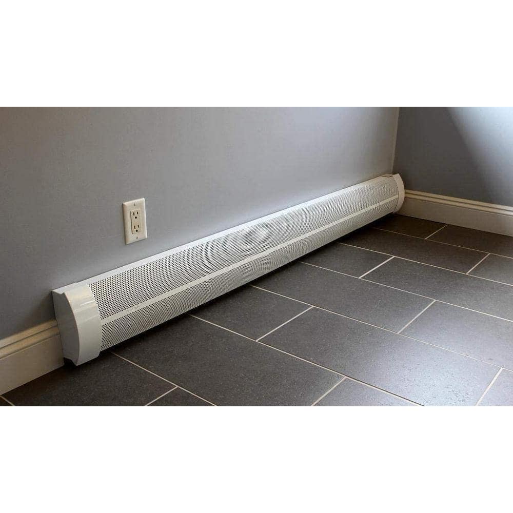 White Galvanized Steel 5-ft Slip-On Baseboard Heater Cover