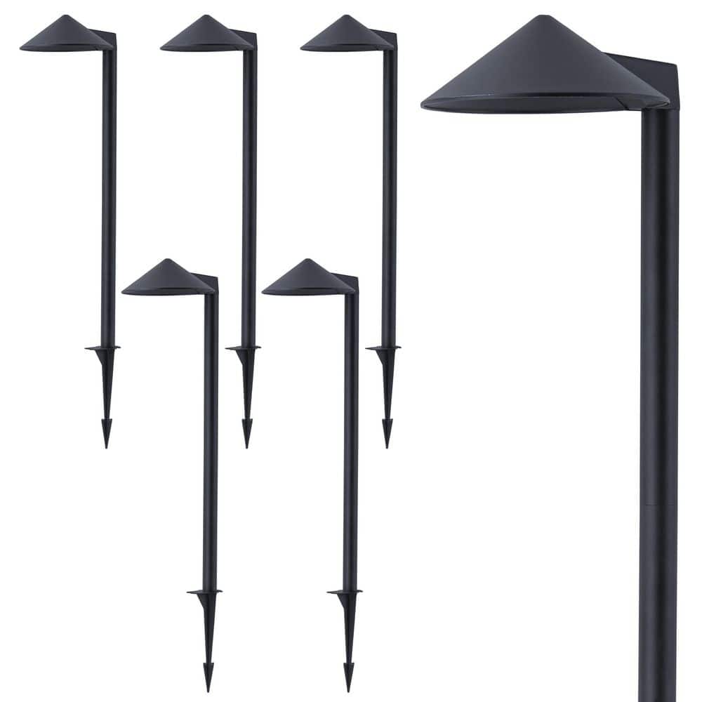 26.25 in. Low Voltage Black Aluminum Hardwired Integrated LED Weather Resistant Path Light with Acrylic Lens (6-Pack) price history on PriceWatchPro
