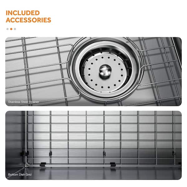 Glacier Bay Professional Zero Radius 27 in. Undermount