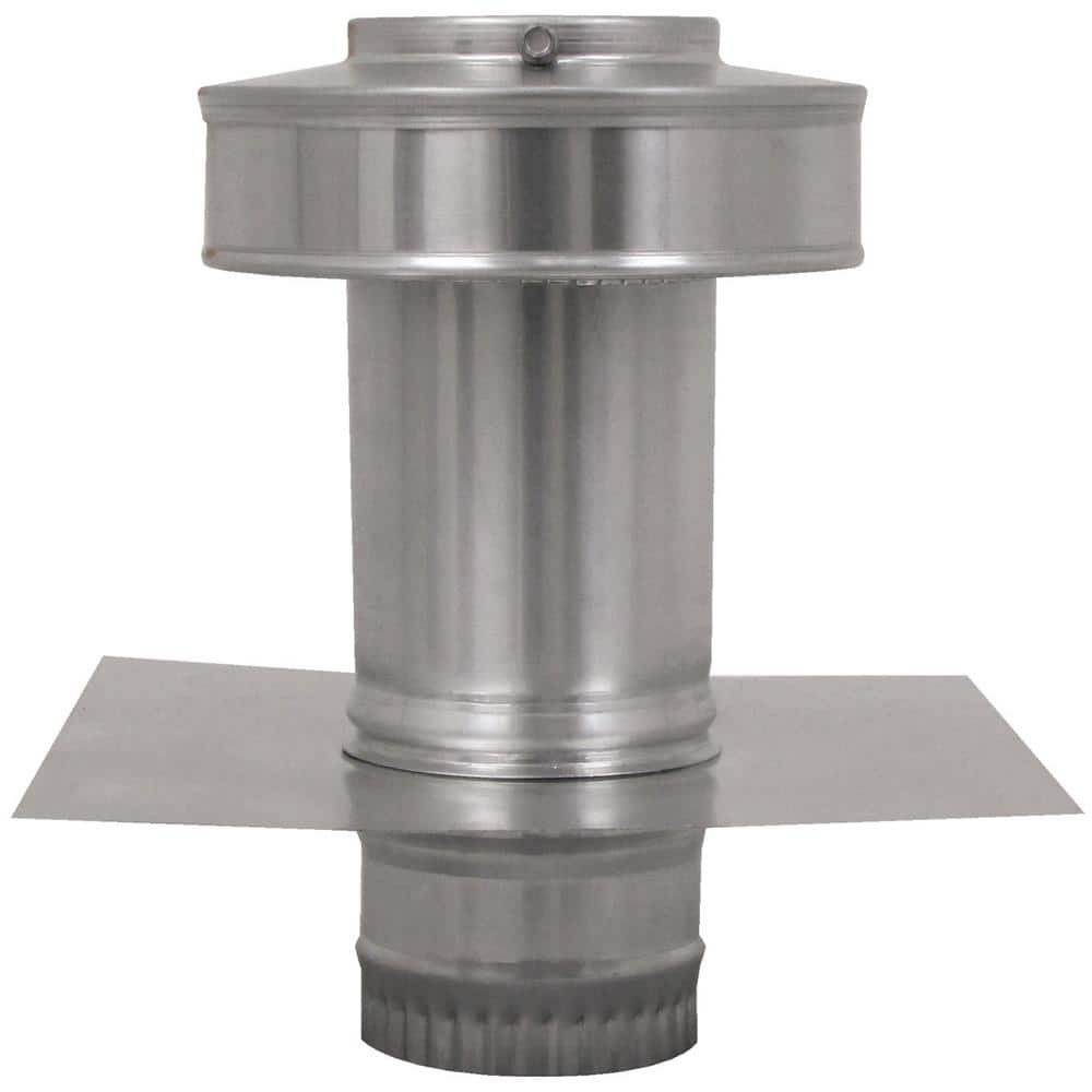 3 in. Dia Aluminium Round Back Roof Jack with 4 in. Collar and 2 in. Tail P