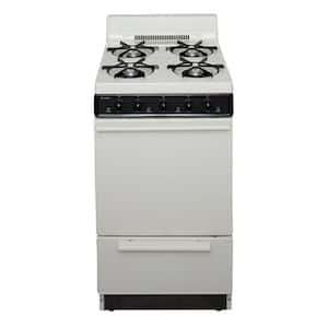 20 in. 2.42 cu. ft. Gas Range in Biscuit