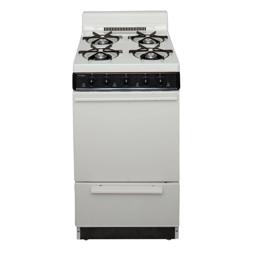 20 in. 2.42 cu. ft. Gas Range in Biscuit