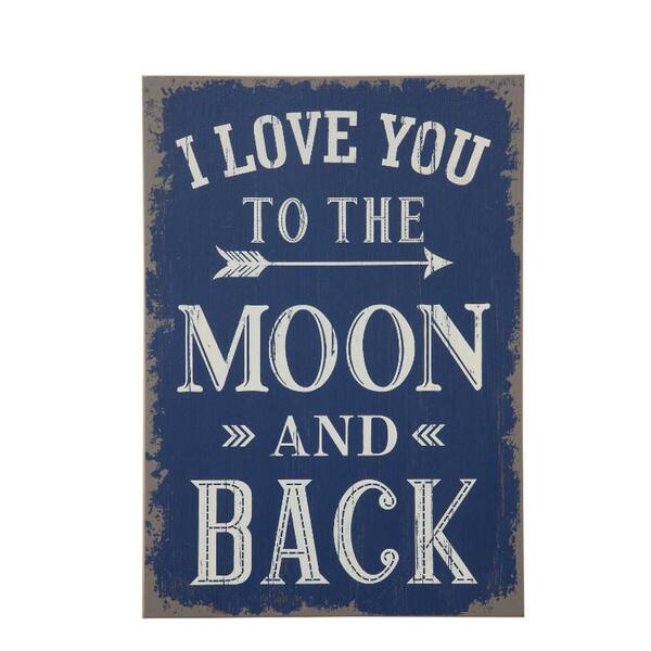 3R Studios 19 in. H x 13.5 in. W "To The Moon and Back" Wall Art