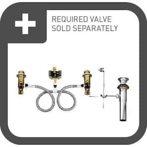 Voss 8 in. Widespread 2-Handle High-Arc Bathroom Faucet Trim Kit in Polished Nickel (Valve Not Included)