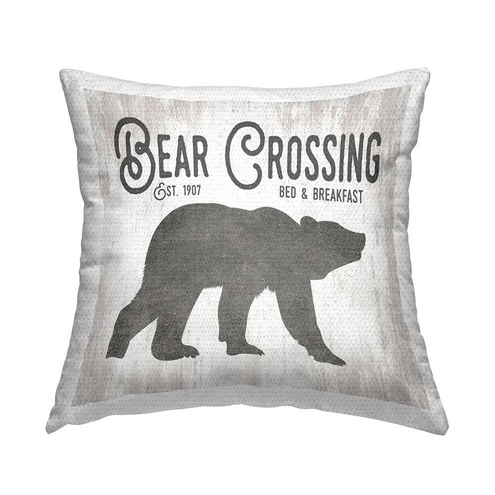 Bear Crossing Bed and Breakfast Beige Square Outdoor Throw Pillow price history on PriceWatchPro