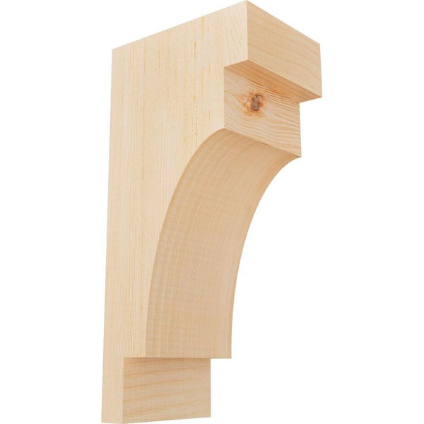 Ekena Millwork 5-1/2 in. x 8 in. x 16 in. Douglas Fir Mediterranean Smooth Corbel